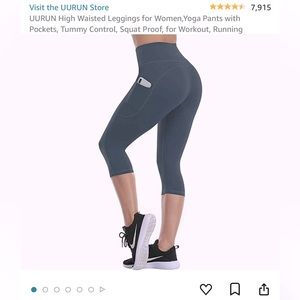 UURUN grey workout leggings with pockets/ size M
